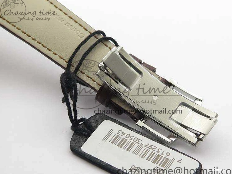 0519 FreshLook Villeret 6654 SS Complicated Function OMF 1:1 Best Edition White Dial On Brown Leather Strap A 8119